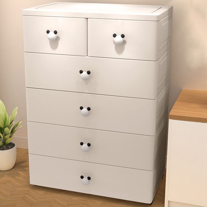 Vertical Modern Nursery Dresser 6 Drawers Kids Nightstand, 24 " Wide