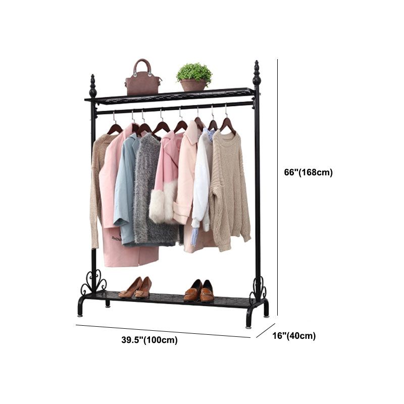 Contemporary Hall Stand with Clothes Rail Storage Shelves Coat Hanger