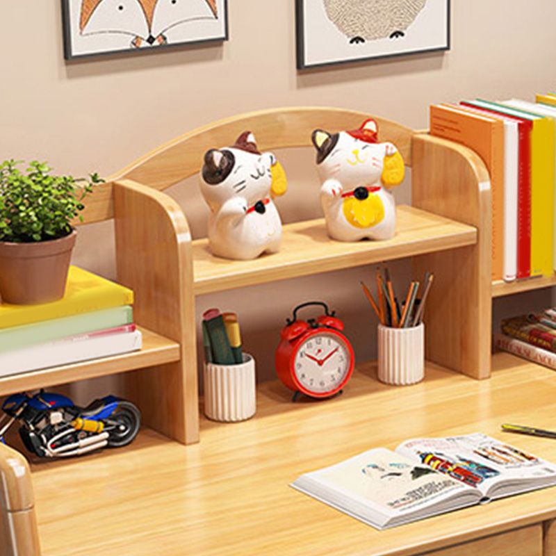 Adjustable Home Kids Desk 23.6" W Wooden Desk Kids Desk and Chair with Bookshelf