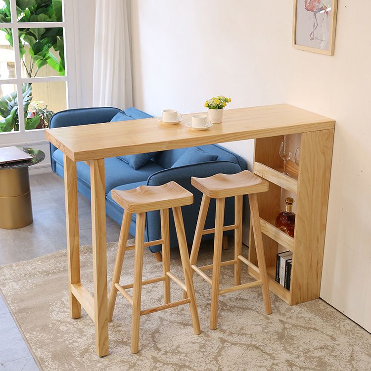 Modern Style Wooden Table Dining Wooden Bar Counter Table for Kitchen