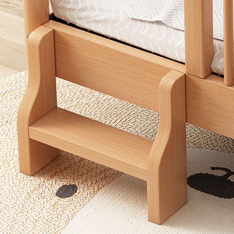 Traditional Wooden Nursery Bed Rectangle Pure Color Baby Crib