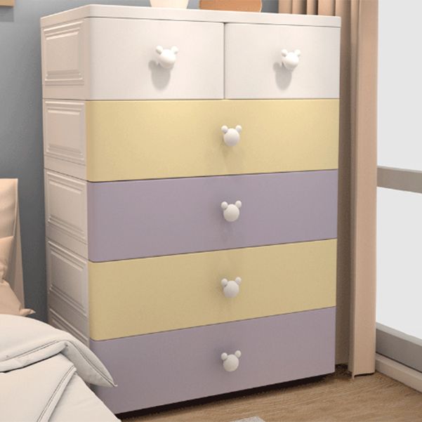 Modern Kids Dressers Plastic Kids Furniture with Drawers for Bedroom