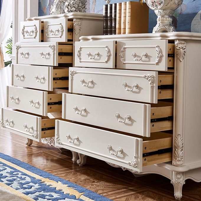 Modern Engineered Wood Buffet Sideboard White Buffet Server for Dining Room