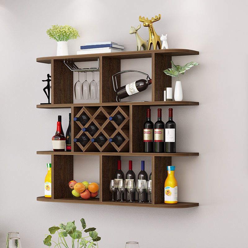 Modern Wood Wall Mounted Wine Rack 9.2"W X 41.2"H Wine Racks