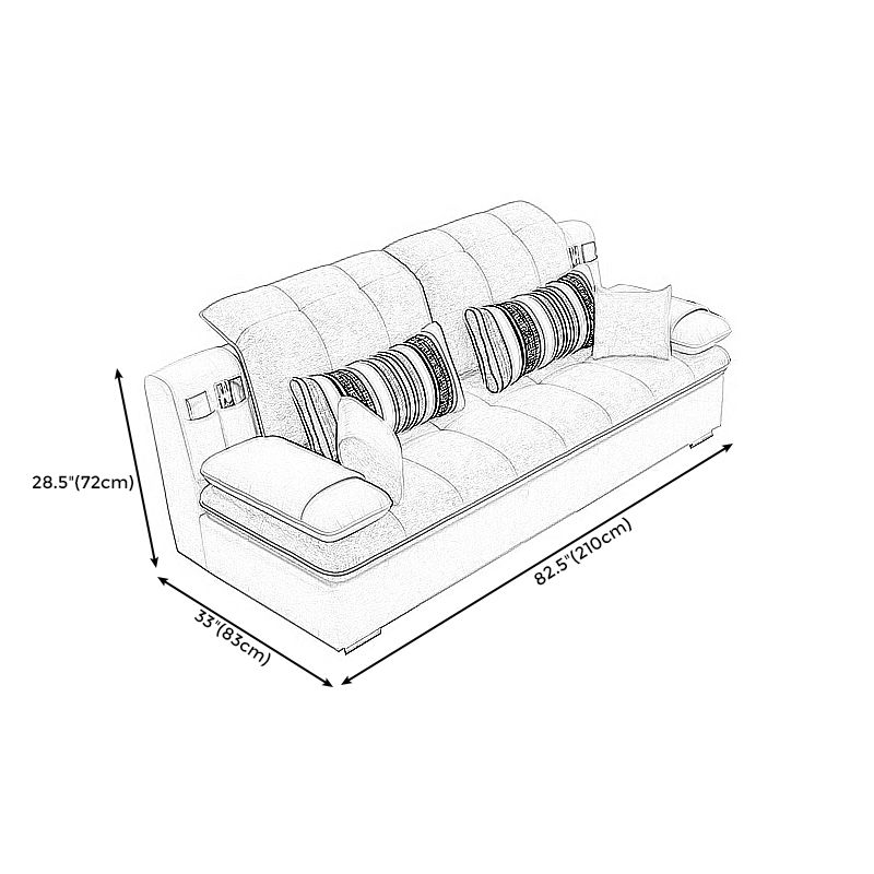 Removable Cushions Pillow Top Arm Sofa/Sectional with Slipcovered and Storage