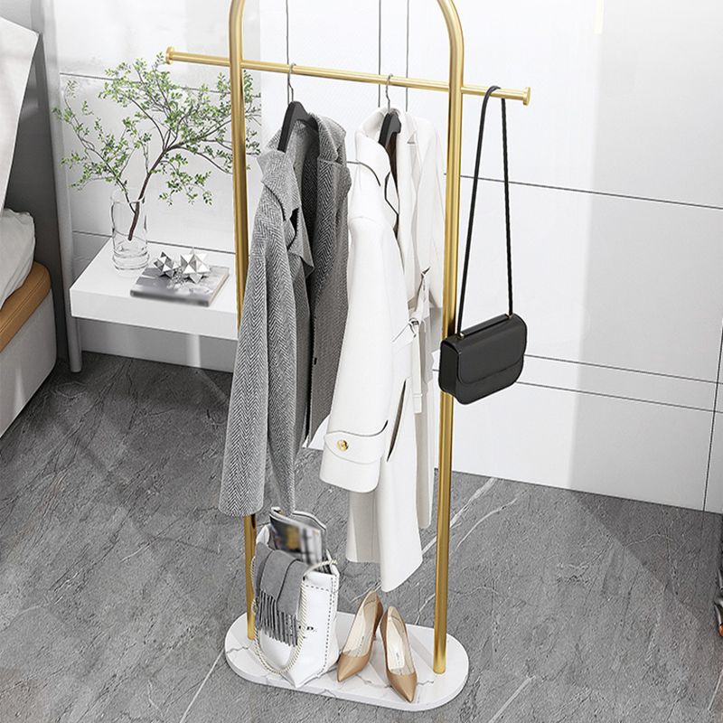 Modern Coat Rack Free Standing Marble Stone Base Metal Coat Hanger