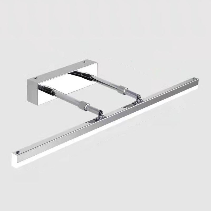 Linear Shape Metal Wall Sconce Modern Style 1 Light Swing Arm Mirror Wall Mount Lighting