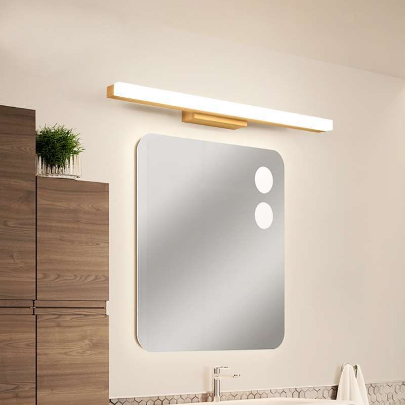 Luces de tocador de baño LED de madera lineal lámparas de tocador LED moderna accesorios para el baño