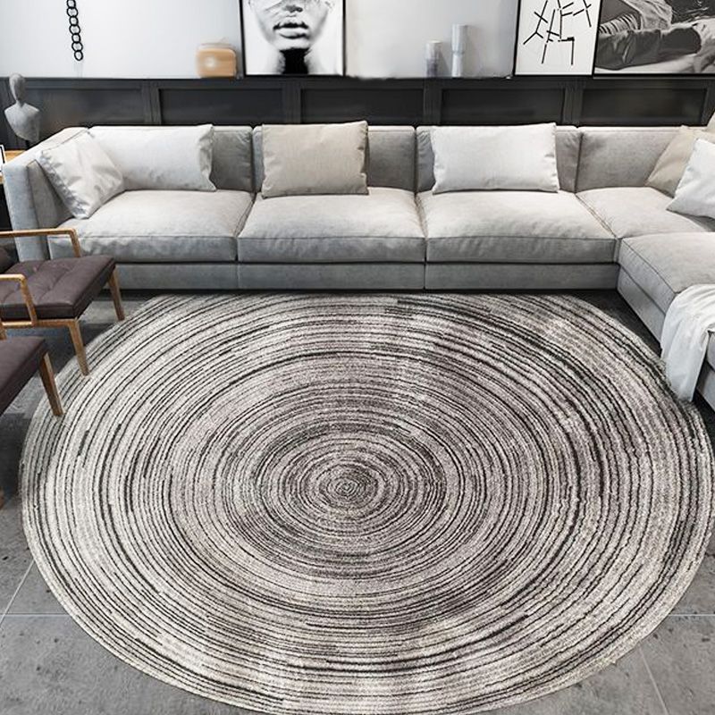 Creative Multicolor Modernist Rug Polyester Circle and Brushstroke Pattern Rug Washable Pet Friendly Non-Slip Carpet for Living Room