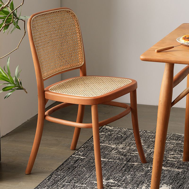 Traditional Style Side Chair Solid Wood Open Back Dining Chair for Hom