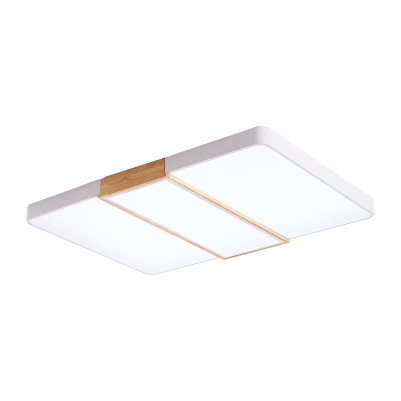 Slim Panel Rechthoek Plafond Mount Licht Nordic Acryl Groen/Roze/White Ceiling Fixture voor Living Room