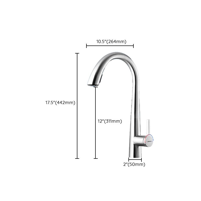 High Arch Kitchen Faucet Stainless Steel Kitchen Faucet with No Sensor