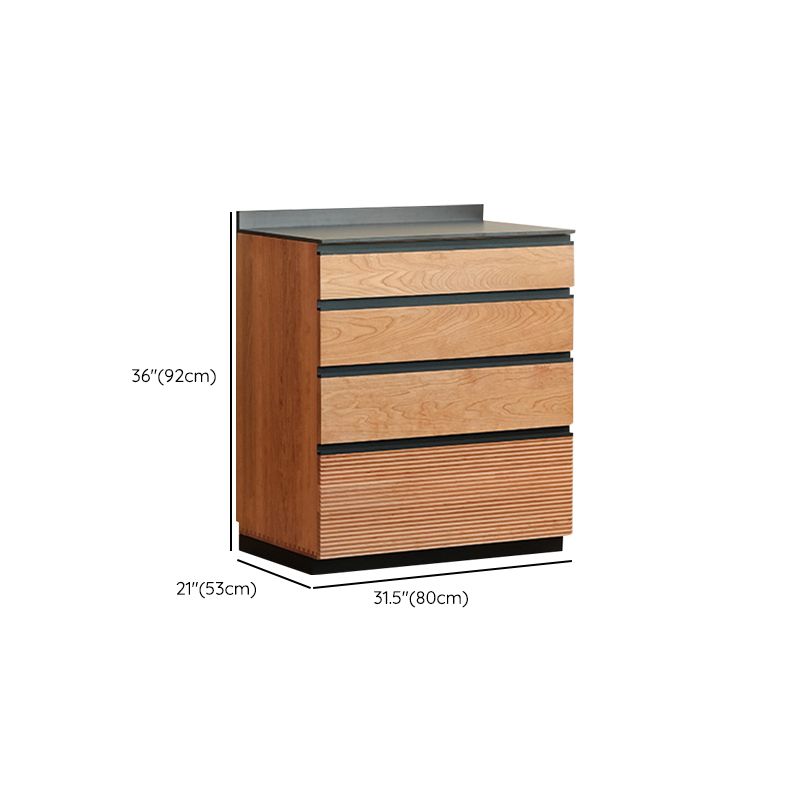 Modern & Contemporary Solid Wood Sideboard Cabinet with Cabinets and Drawers