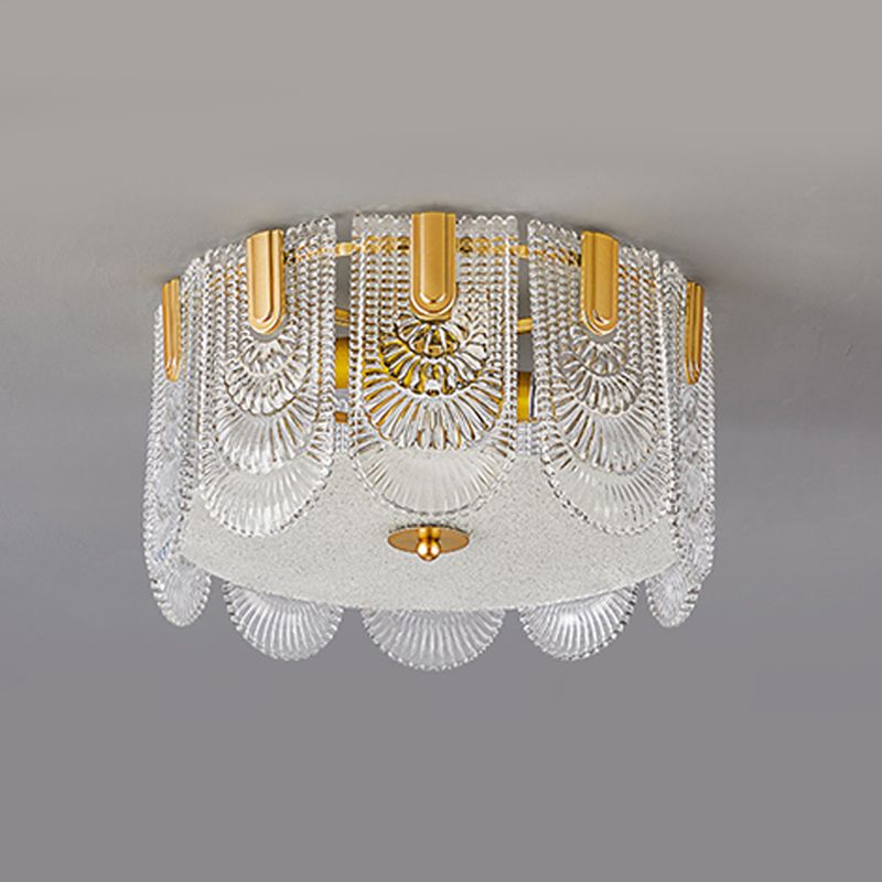 Nordic Glass Shade Ceiling Light Household Flush Mount for Bedroom