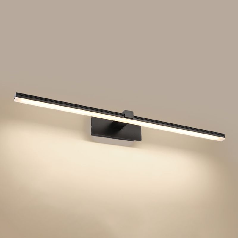 Linear Shape Vanity Light Contemporary Metal Single Light LED Mirror Light for Bathroom