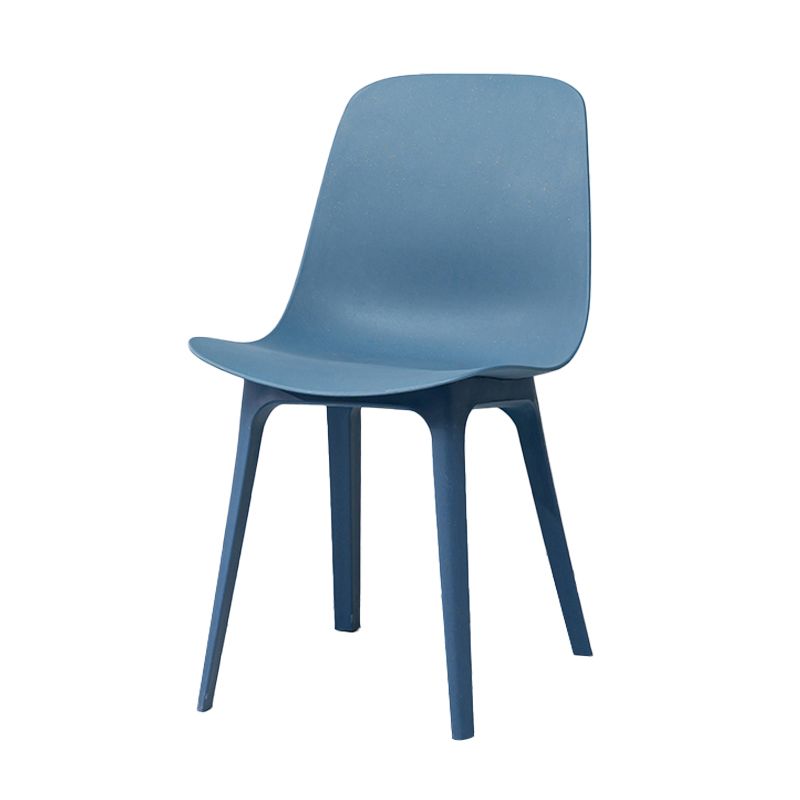 Contemporary Style Plastic Dining Side Chair Dining Room Armless Chair