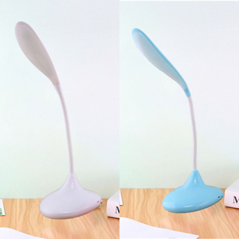 Rotatable Arm LED Standing Desk Lamp Blue/White USB Charging Reading Light for Study