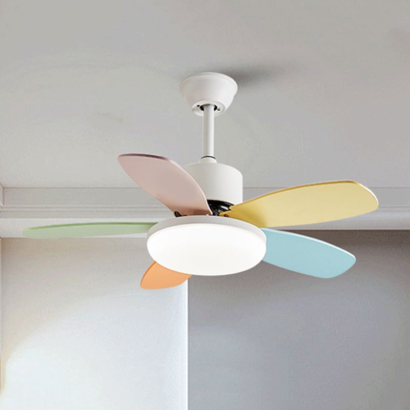 Simple Ceiling Fan Light Fixture Modern LED Ceiling Flush Mount for Kids' Room