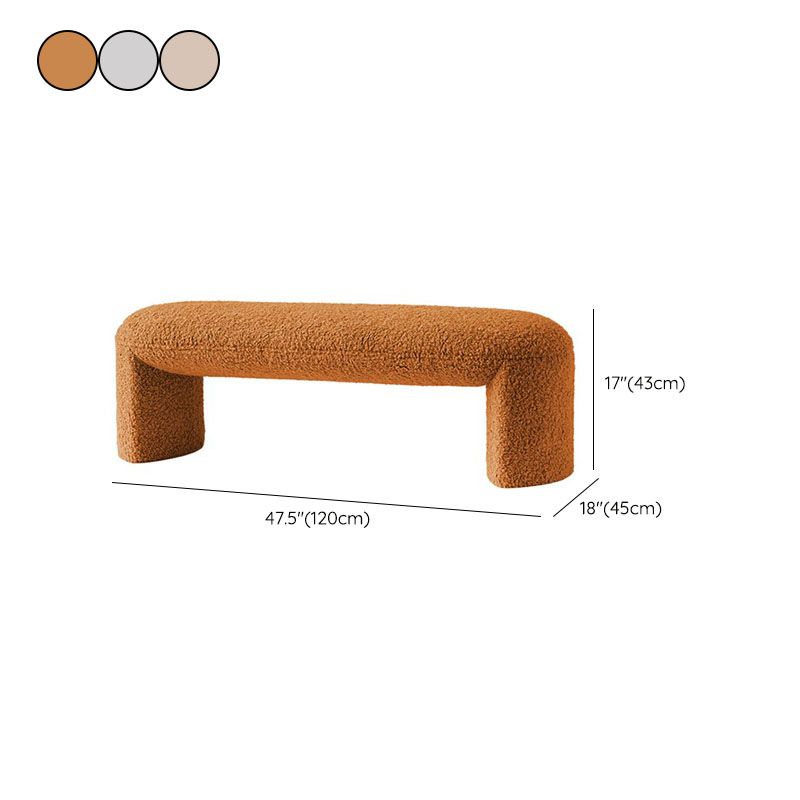 Modern Entryway Bench Solid Color Seating Bench with Upholstered , 17.55-inch W