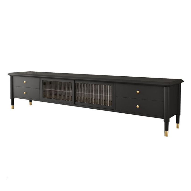 Traditional TV Stand Enclosed Storage TV Media Console with Drawers