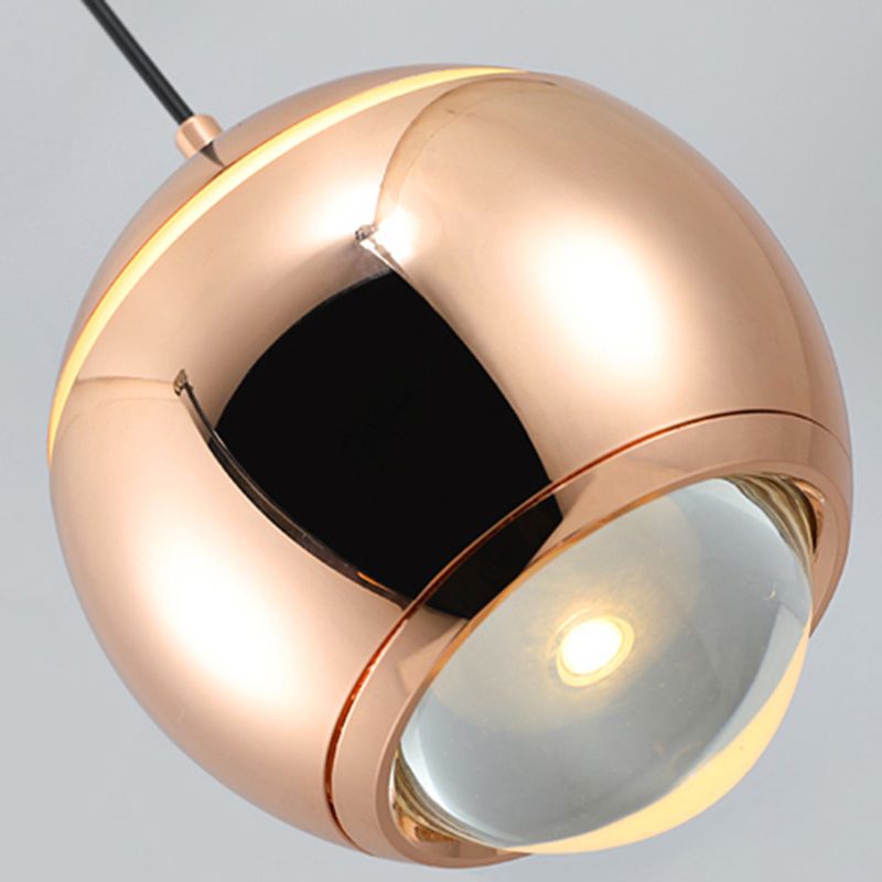 Postmodern Aluminum Pendant Light Globe LED Hanging Pendant for Bedroom