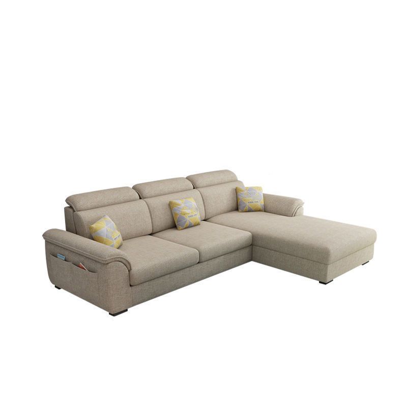 3-seater Sectional with Pillow Arm and Storage for Apartment