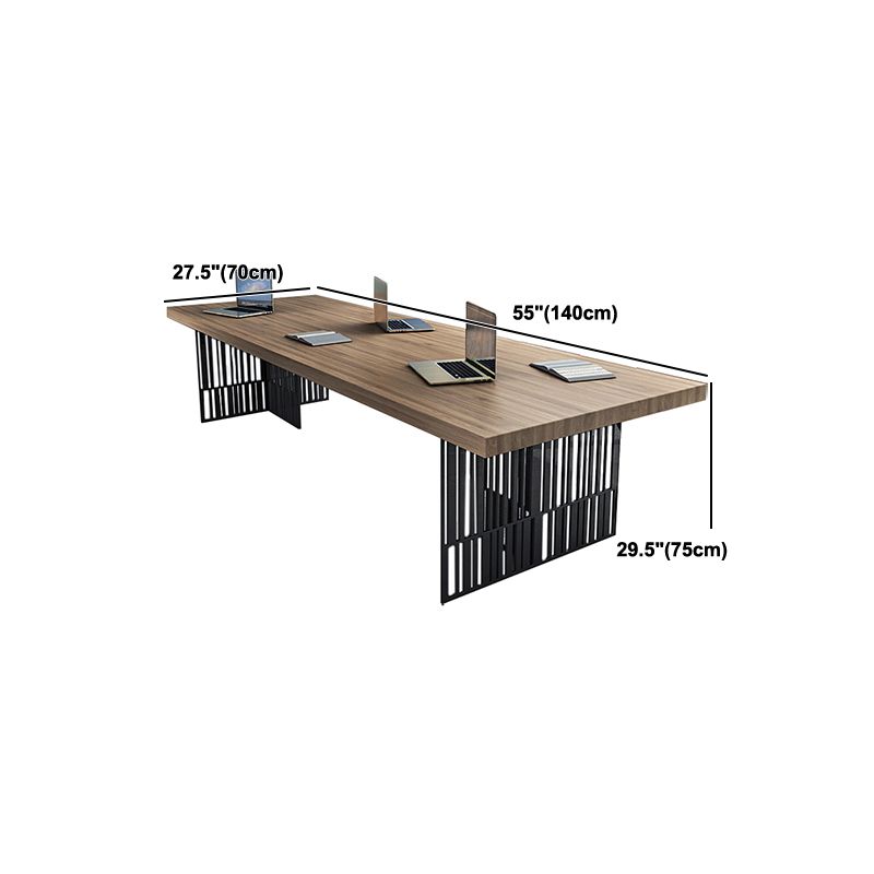 Rectangular Industrial Office Desk Solid Wood Writing Desk for Home