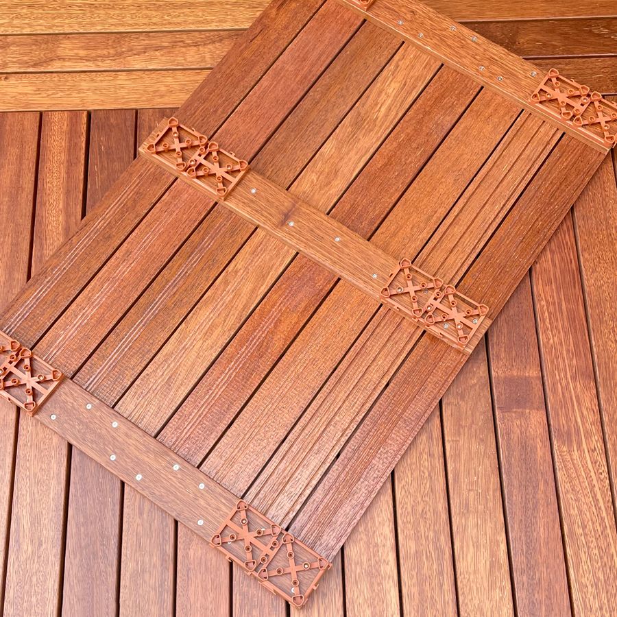 Outdoor Patio Wooden Decking Tiles Interlocking Flooring Plank