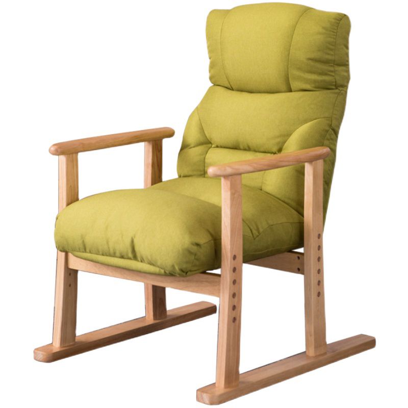 Modern Wood Frame Standard Recliner Solid Color Recliner Chair