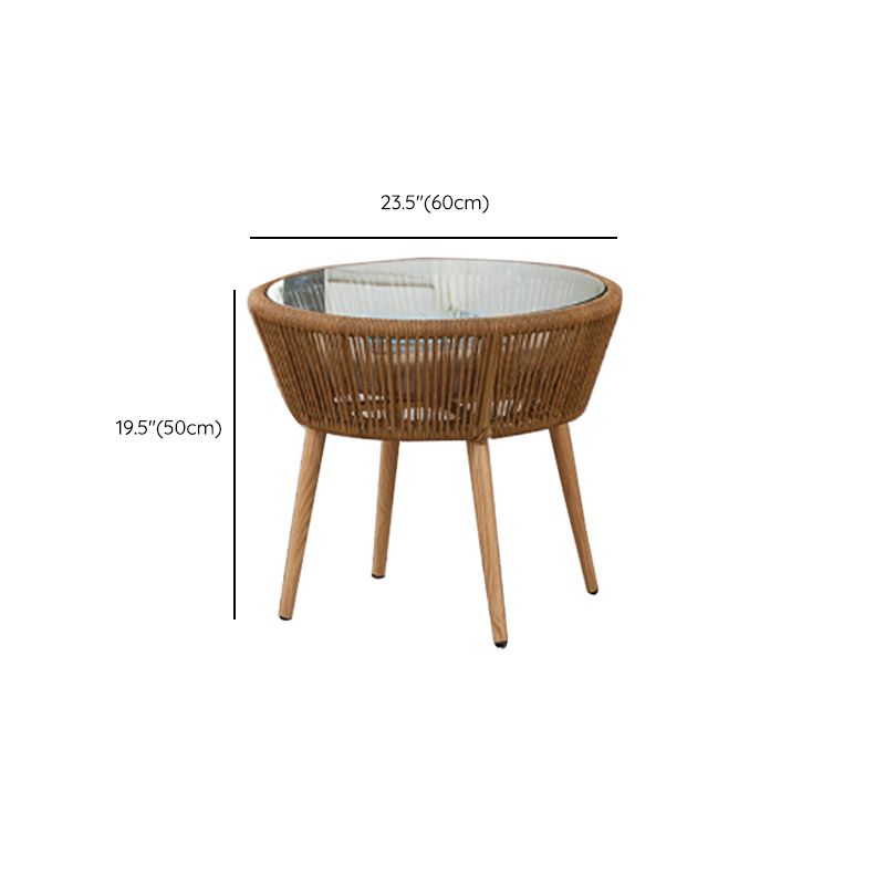 Contemporary Patio Table Outdoor Open-air Round Bistro Table