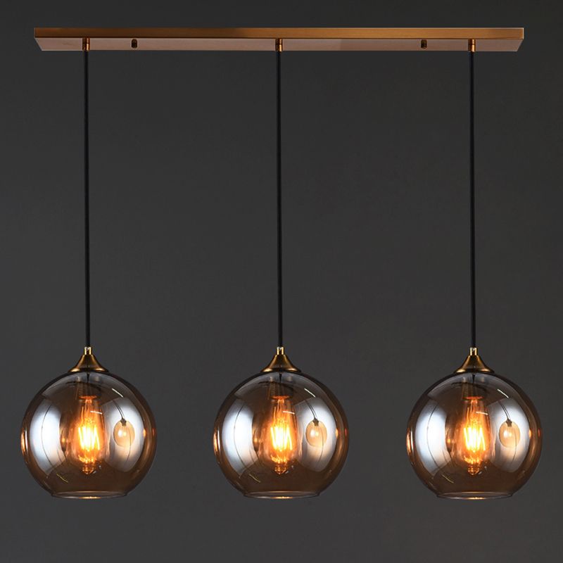 Modern Style Spherical Shape Pendant Lighting Glass Pendant Light for Living Room