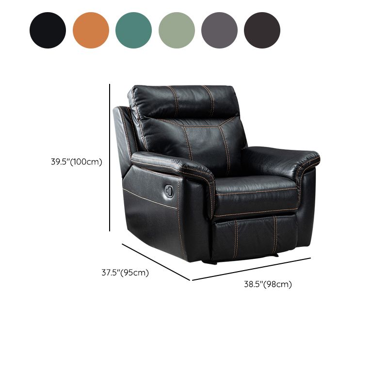 Contemporary Home Theater Recliner No Motion Manual-Push Botton Indoor