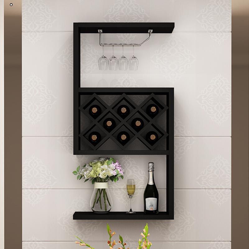 Wood Wall Mounted Modern Wine Rack 9"Wx42"H Wine Rack for Kitchen