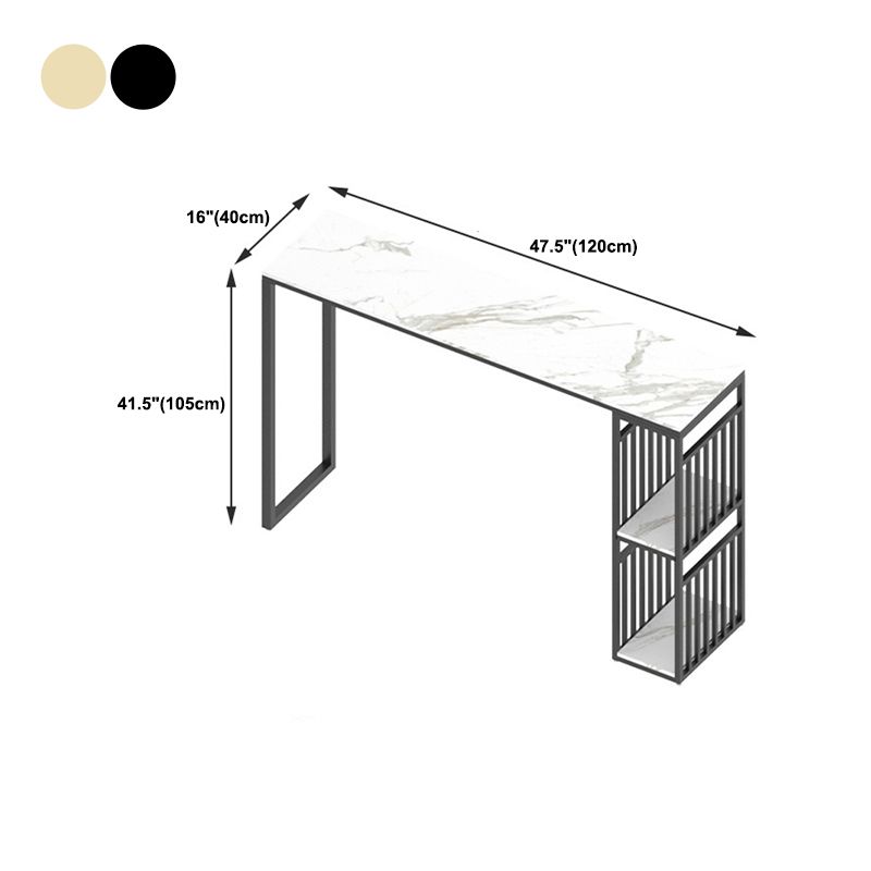 Indoor Bar Height Counter Height Table Modern Rectangle Marble Pub Table