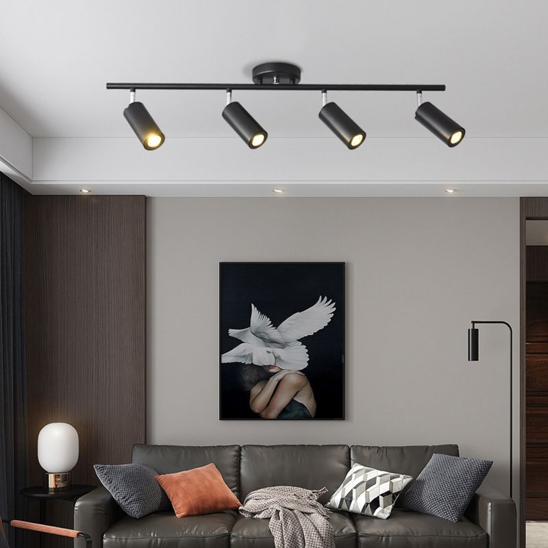 Half Cylinder Metal Flush Ceiling Light Modern Multi Lights Flush Ceiling Light Fixtures