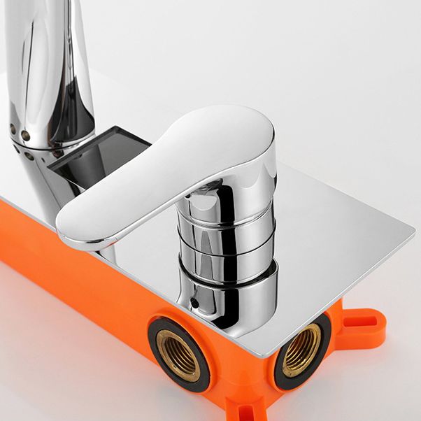 Contemporary Faucet Wall Mounted Single Lever Handle Vessel Sink Faucet