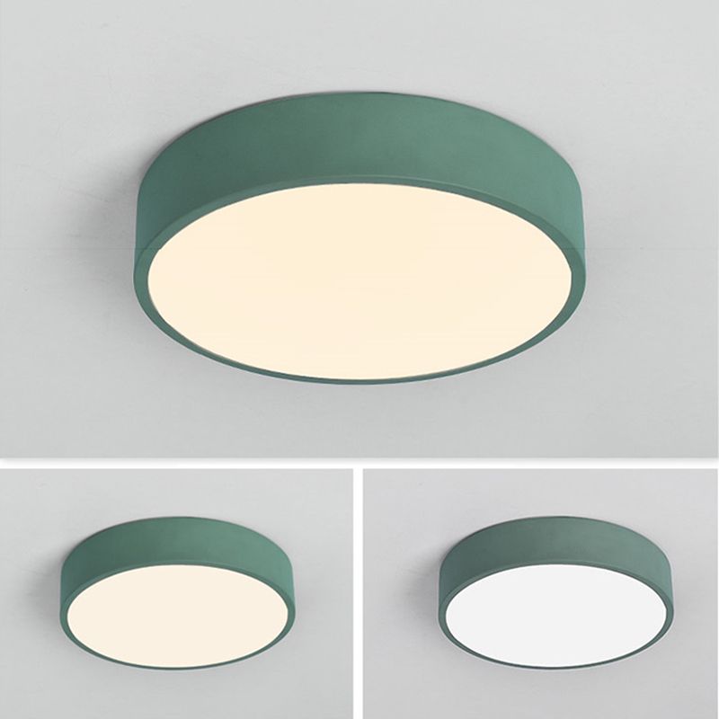 1-Light Round Shade Flush Mount Modern Simple Style Flush Mount Ceiling Light Fixtures