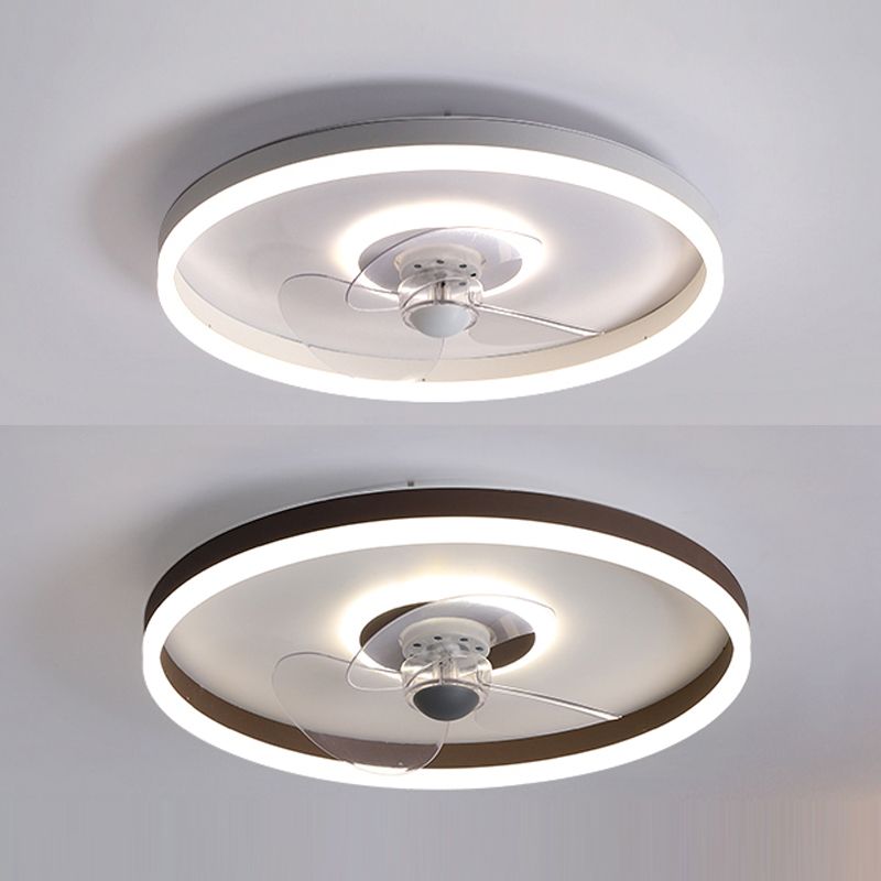 Modern Style Ceiling Fan Lighting Metal 2 Light Ceiling Fan Lamp for Living Room