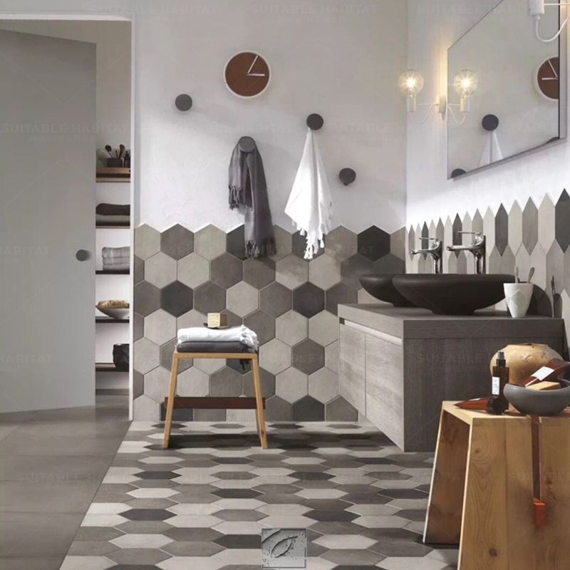 Porcelain Floor and Wall Tile Floor Singular Tile with No Pattern