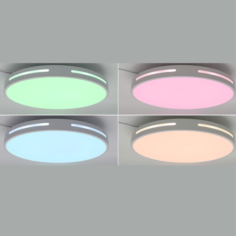 Acrylique Round RGBW Ceiling Light Nordic White Smart LED Flush Mounted Fixture for Bedroom