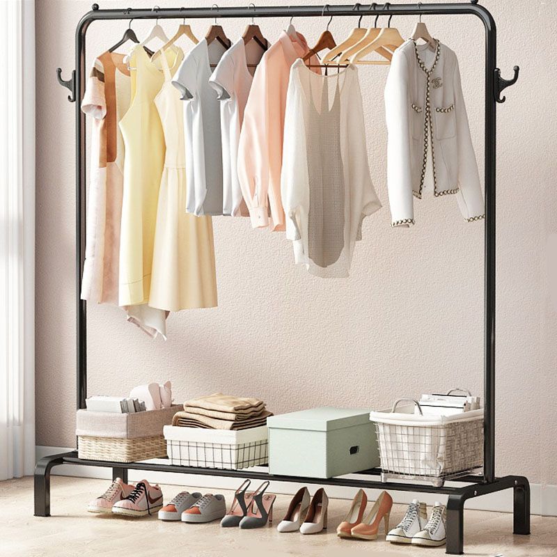 Coat Rack Storage Shelf Metal Hanging Hook Hall Stand Living Room