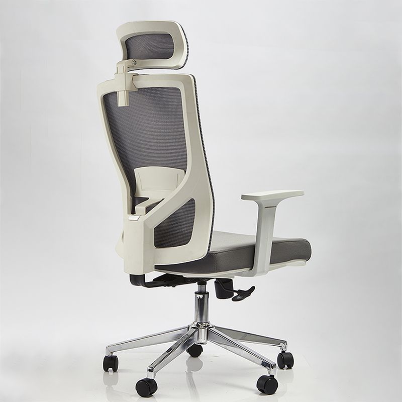 Modern Office Chair Adjustable Seat Height Fixed Arms Chair with Wheels