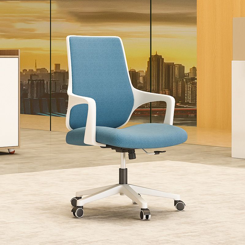 Modern Arms Included Chair Mid Back Mesh Desk Chair with Wheels