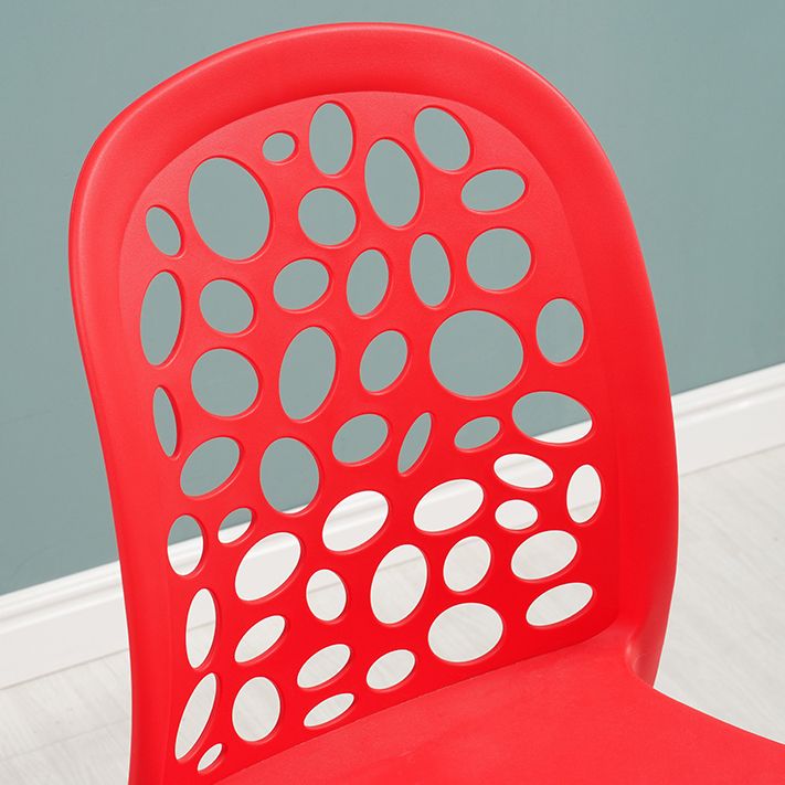 Scandinavian Plastic Side Chair Open Back Kitchen Dining Room Chair