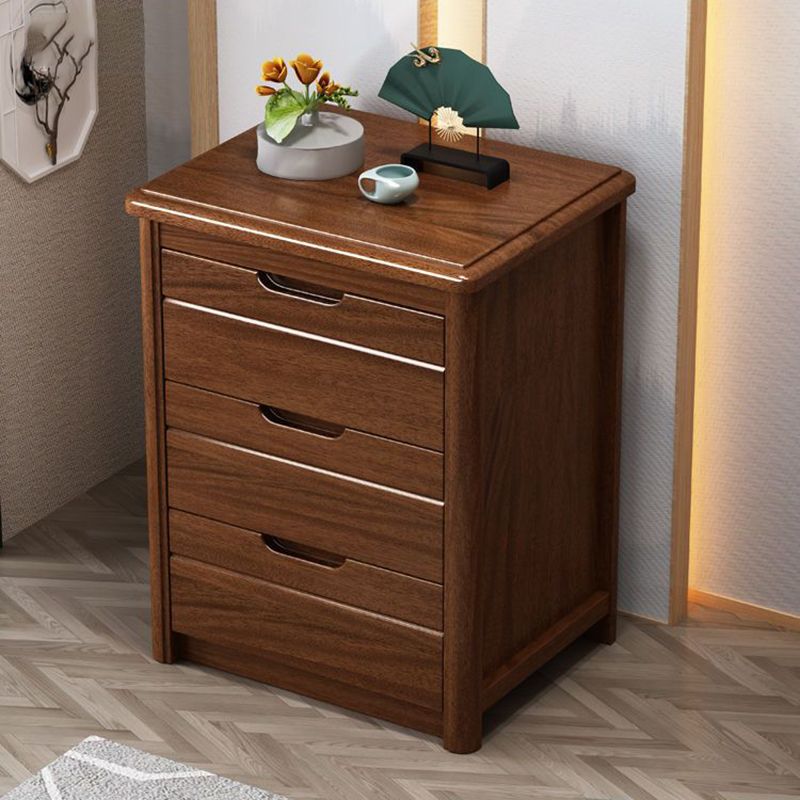 Modern Drawer Storage Accent Table Nightstand Antique Finish Nightstand