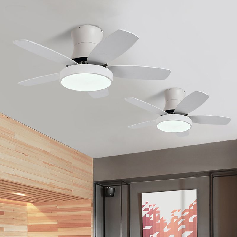 Colorful Ceiling Fan Lamp Fixture Modern LED Ceiling Flush Mount for Kids' Room