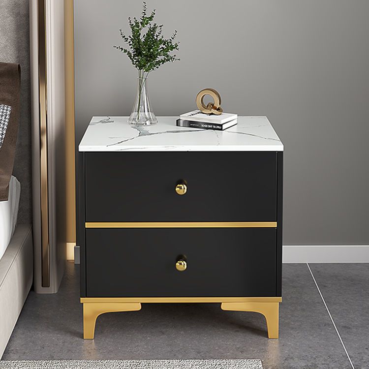 Modern Style Metal 2/3 Drawer White/grey/black 4 Legs Nightstand