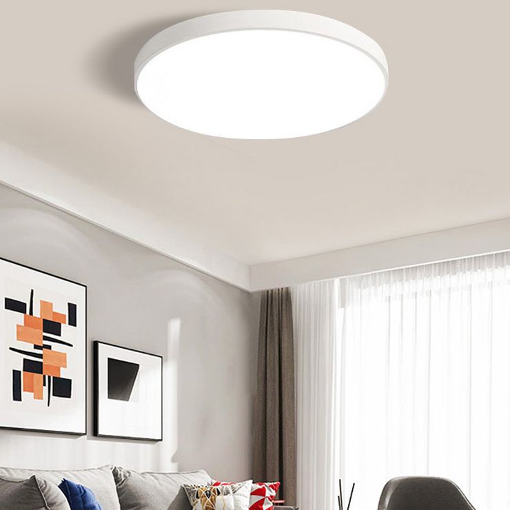 Nordic Acryl Ronde Plafond Licht Smeedijzeren Slaapkamer Flush Mount Plafond Licht