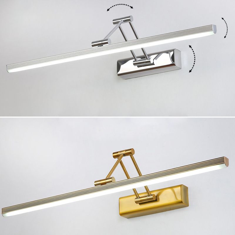 Modern Minimalist Cylindrical Wall Mounted Vanity Lights Stainless Steel Vanity Wall Light Fixtures for Bathroom