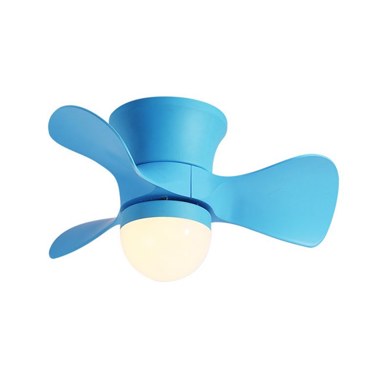 Nordic Style Ceiling Fan Lamp LED Round Shape Ceiling Fan Light for Children's Room